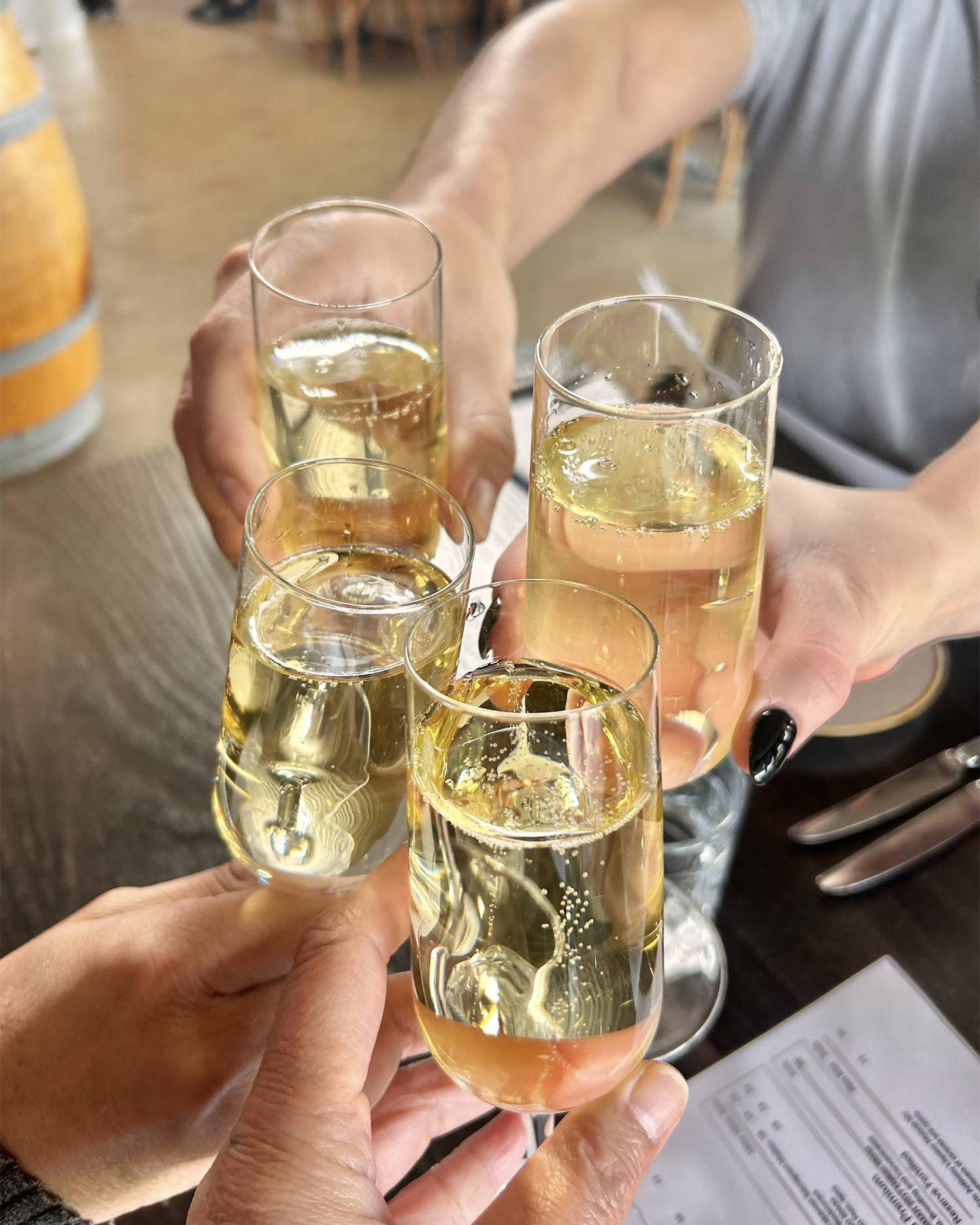 Toasting RiverBank Wine glasses